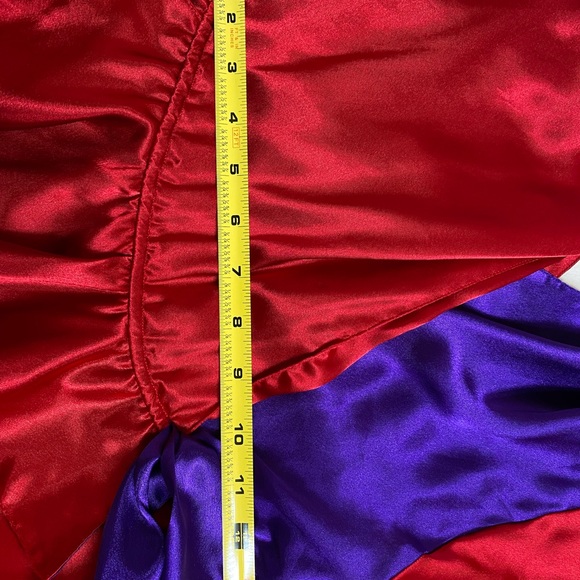 Vintage 80s Gold Label Victoria’s Secret red & purple Dress - Picture 7 of 16